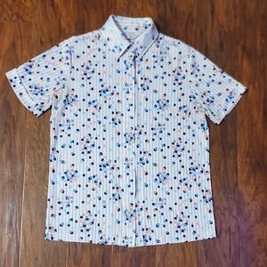 Multicolor Patterned Short Sleeve Shirt